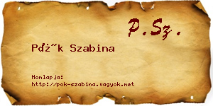 Pók Szabina névjegykártya