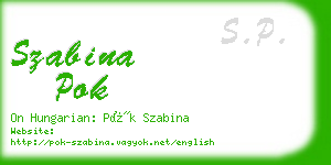 szabina pok business card